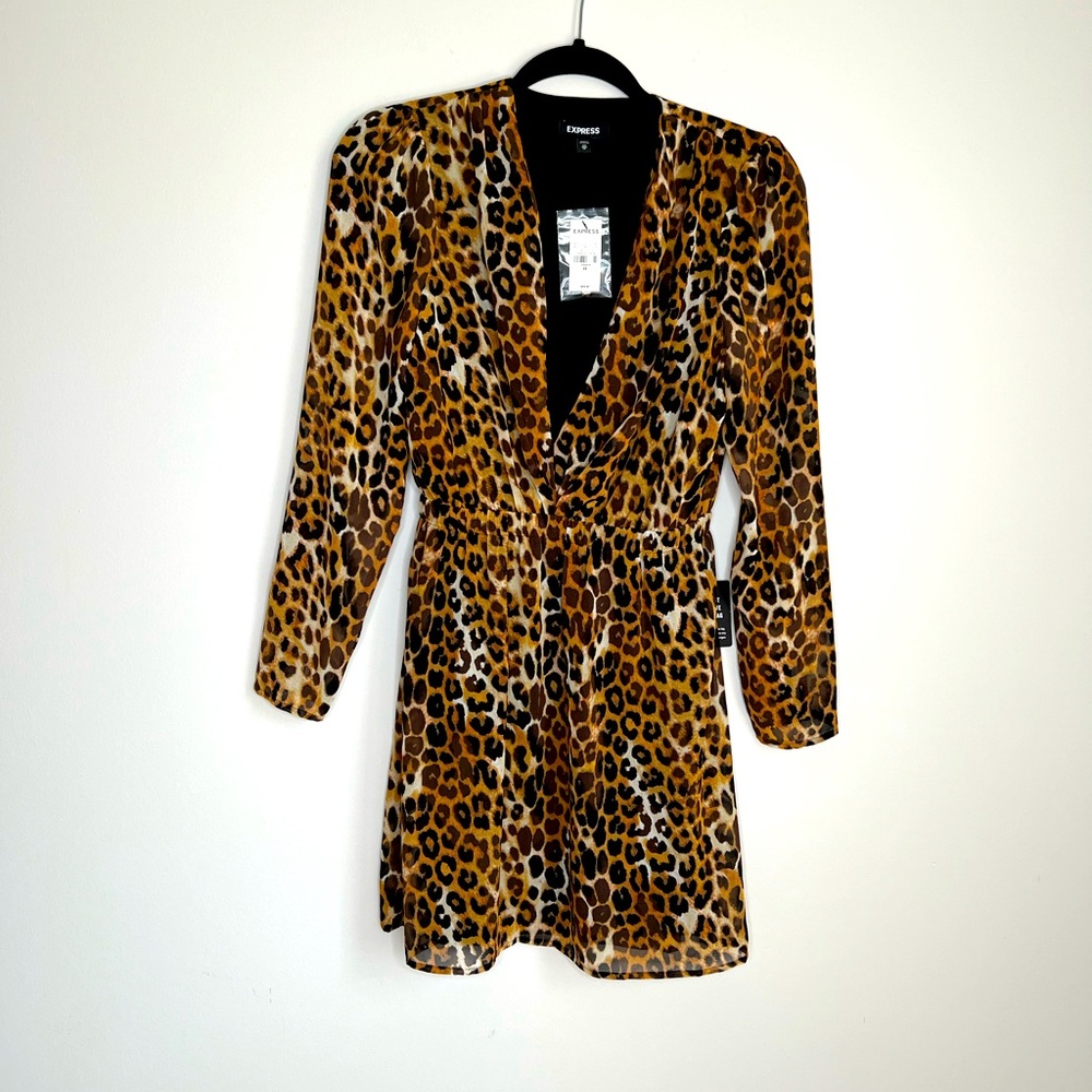 Party Dress NWT- Express Animal Print Dress